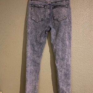 High waisted washed skinny jeans